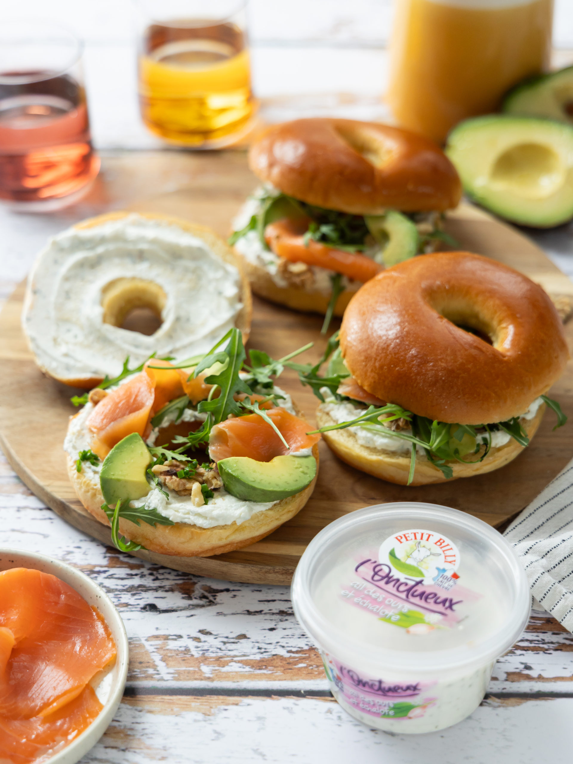 Bagel saumon avocat et Petit Billy